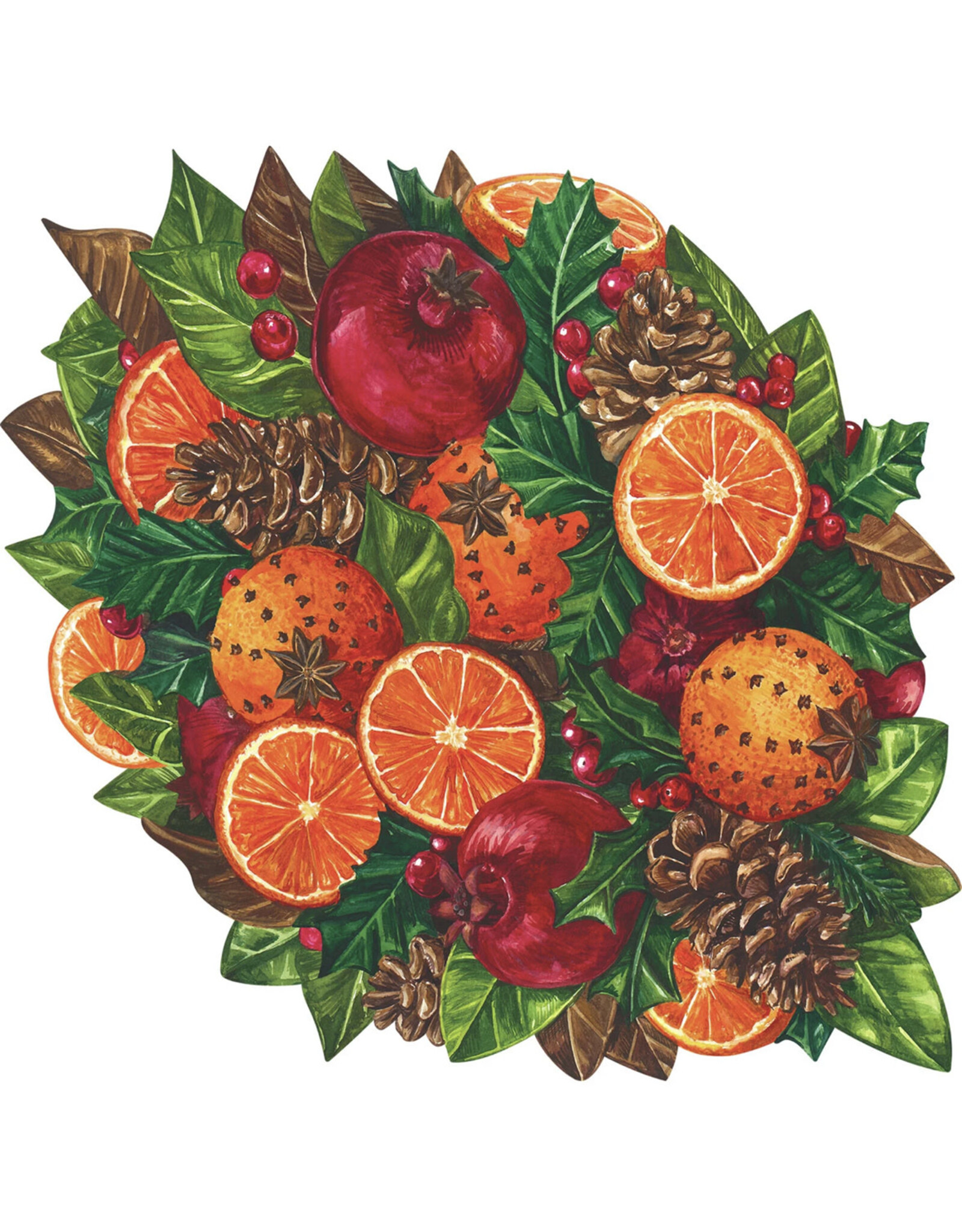 Hester & Cook Die-Cut Winter Citrus Placemats