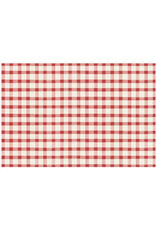 Hester & Cook Red Painted Check Placemats