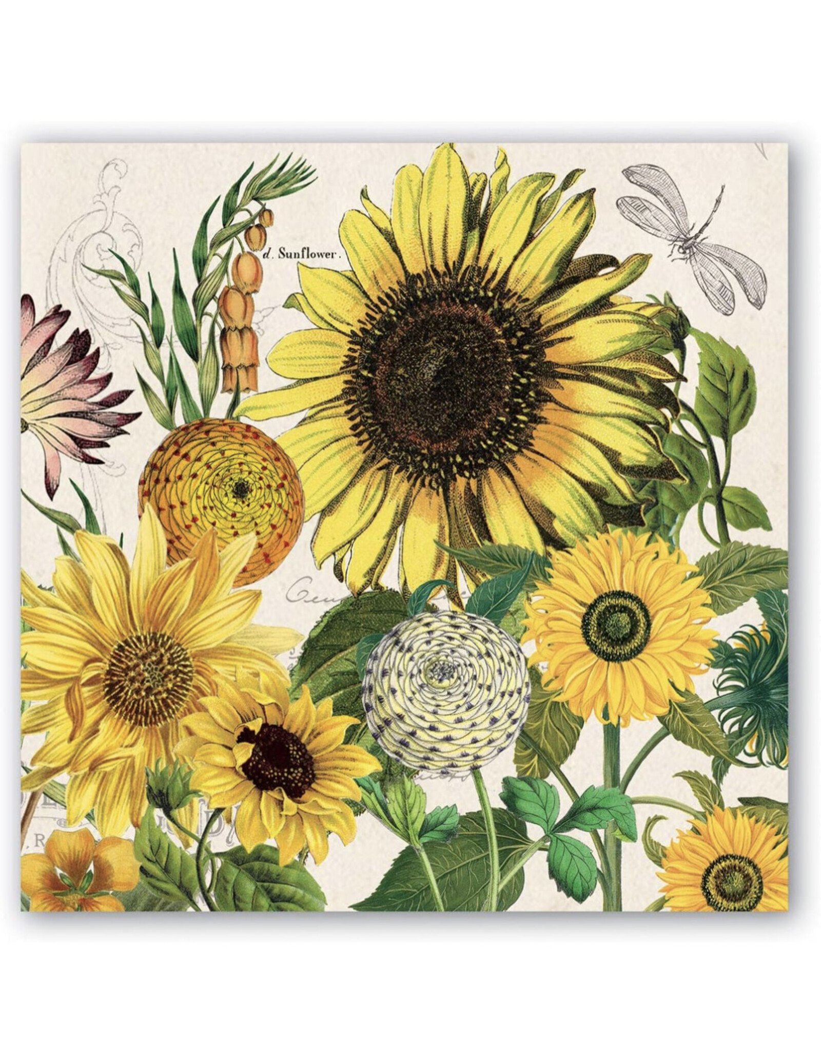 Michel Design Works Sunflower Paper Cocktail Napkins