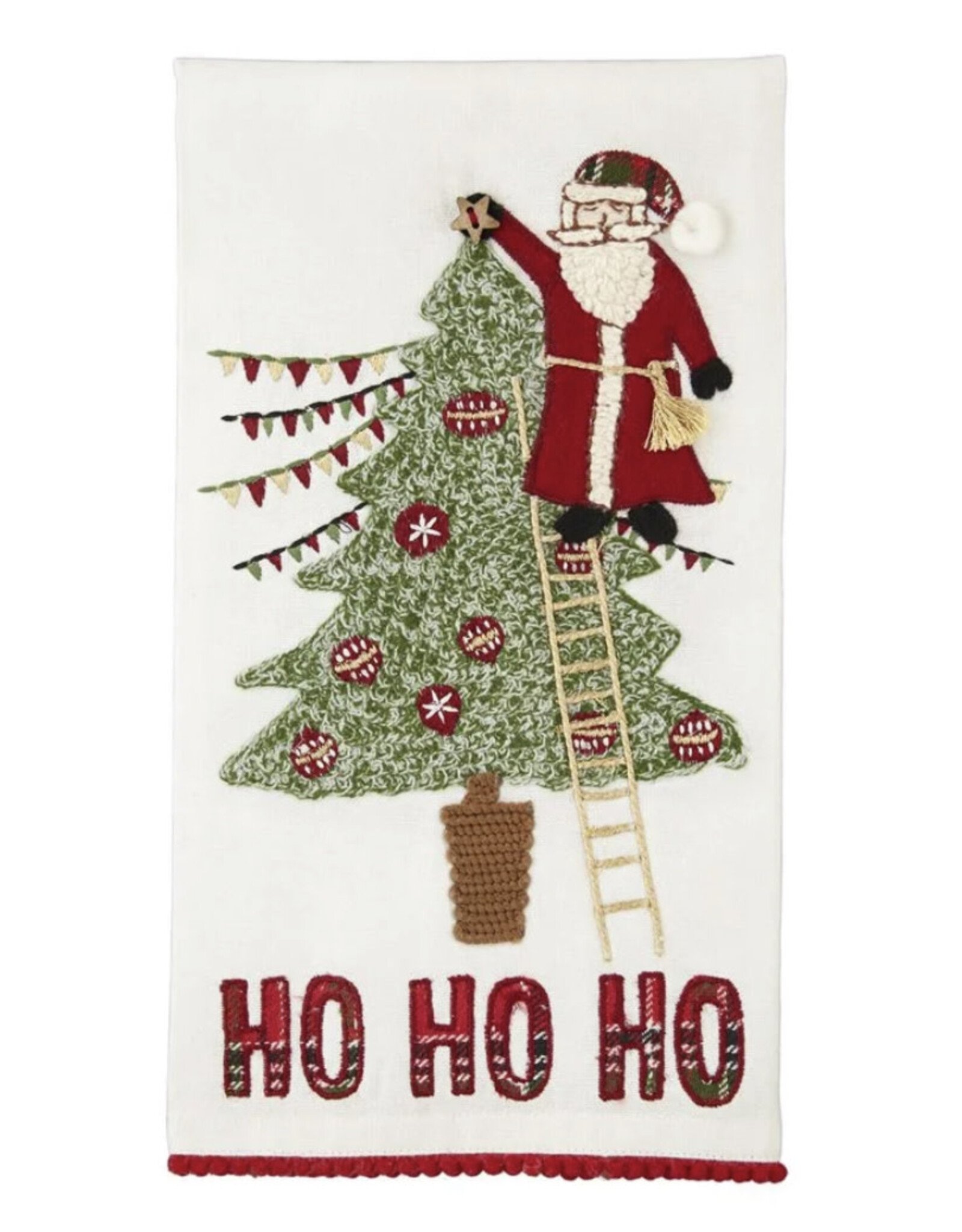 Ho Ho Embroidered Xmas Towel