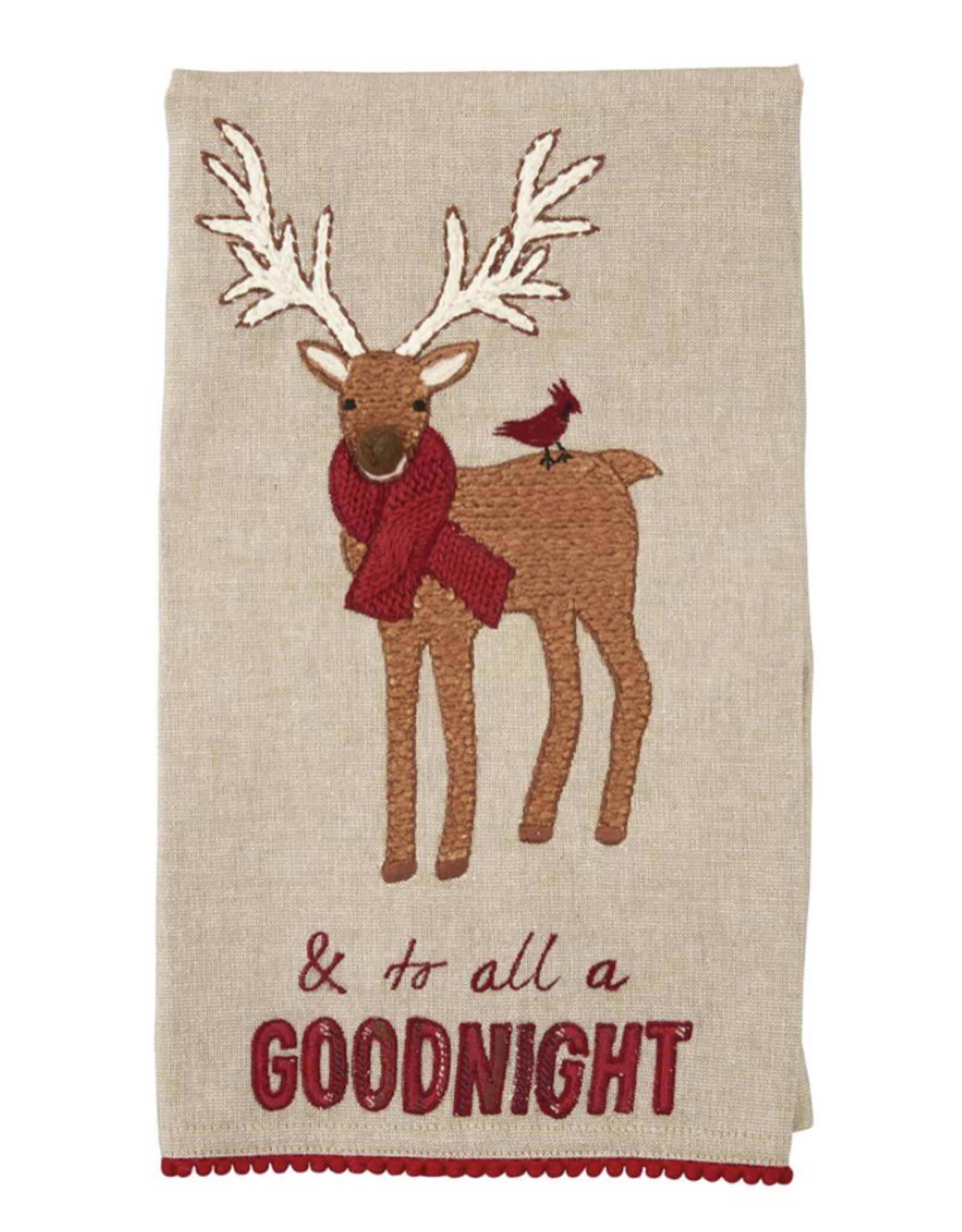 To All Embroidered Xmas Towel