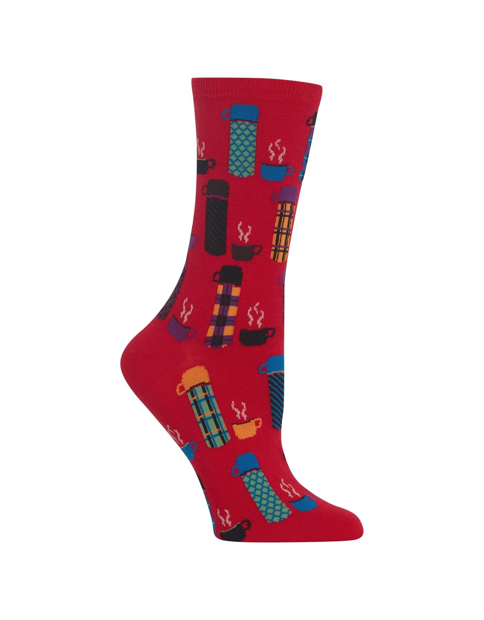 HOTSOX Hotsox Womens Thermos Crew Socks Red