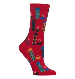 Hotsox Womens Thermos Crew Socks Red