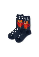 Hotsox Womens Gingerbread Couple Crew Socks Denim