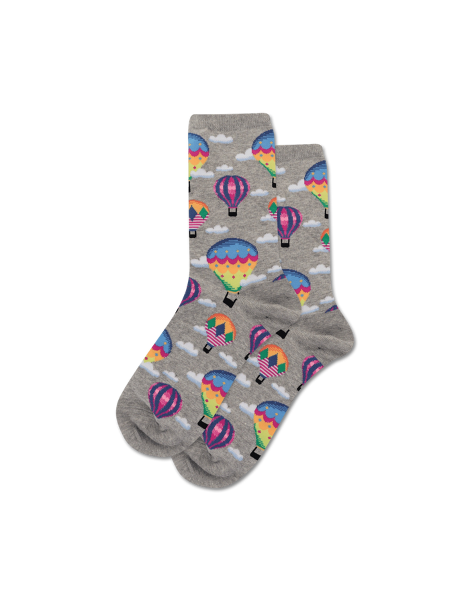 Hotsox Womens Hot Air Balloons Crew Socks Sweatshirt Gray
