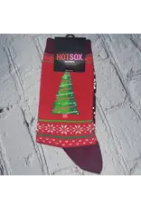 HOTSOX Hotsox Womens Christmas Tree Non Skid Socks Red HOTSOX Hotsox Womens Christmas Tree Non Skid Socks Red