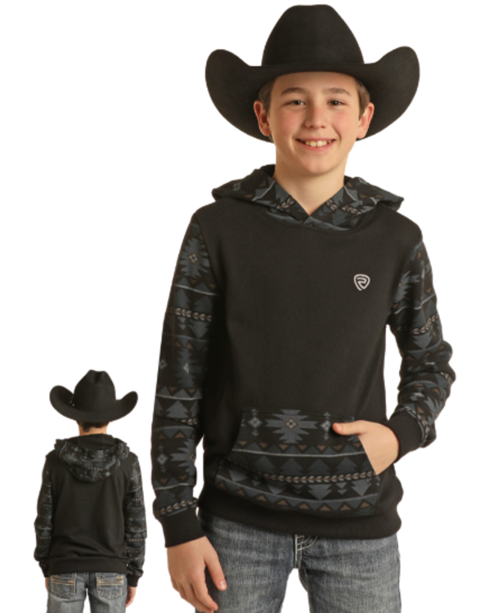 Rock & Roll Denim Rock & Roll Denim Boys Printed Terry Hoodie