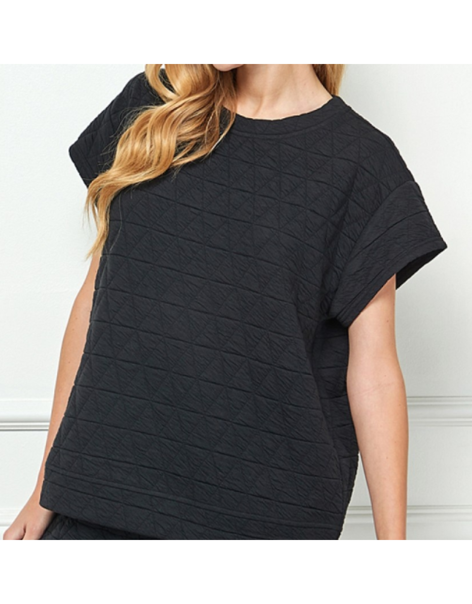 Katherine Quilted Short Sleeve Top