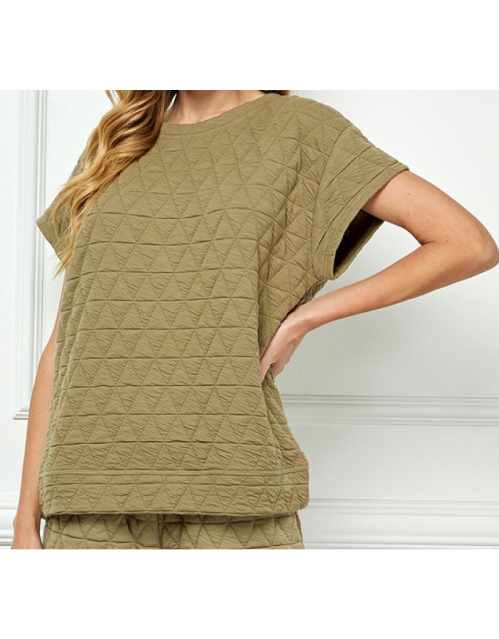 Katherine Quilted Short Sleeve Top