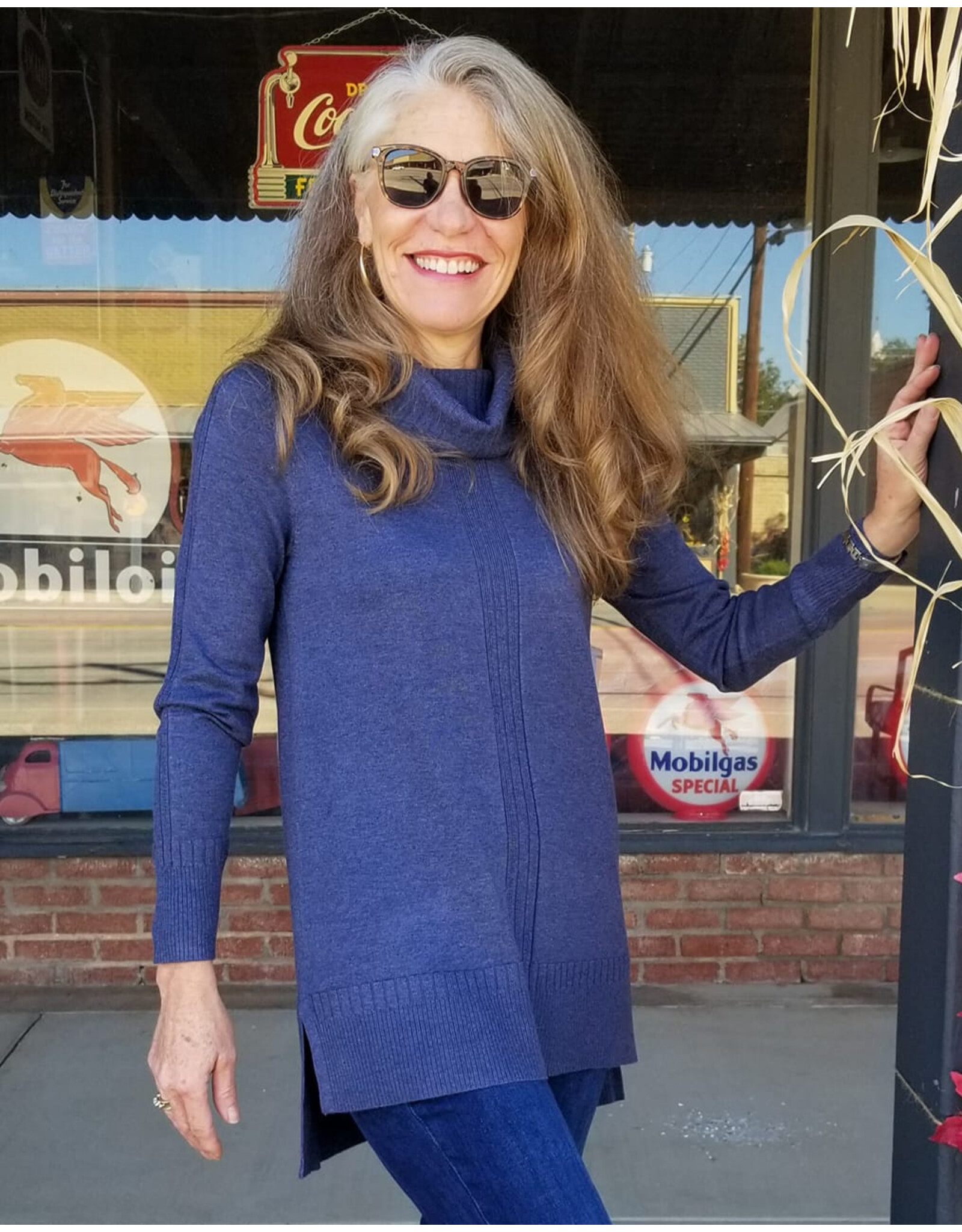 Tribal Tribal Long Sleeve Cowl Neck Sweater