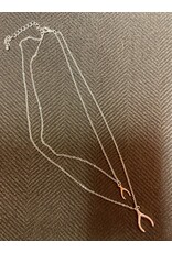 Double Wishbone Silver Necklace