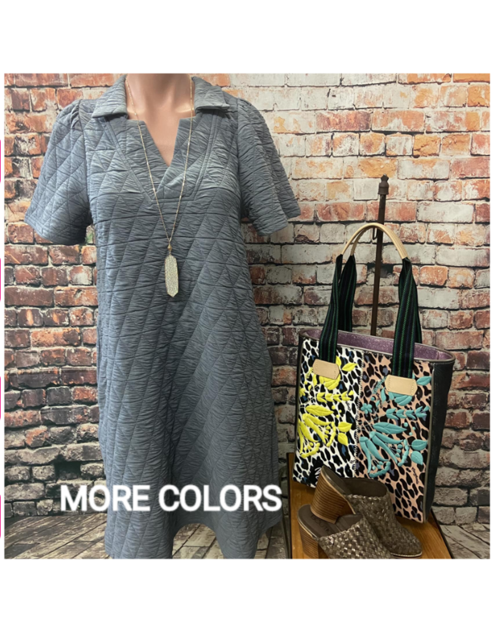Kallie Quilted Collared Dress