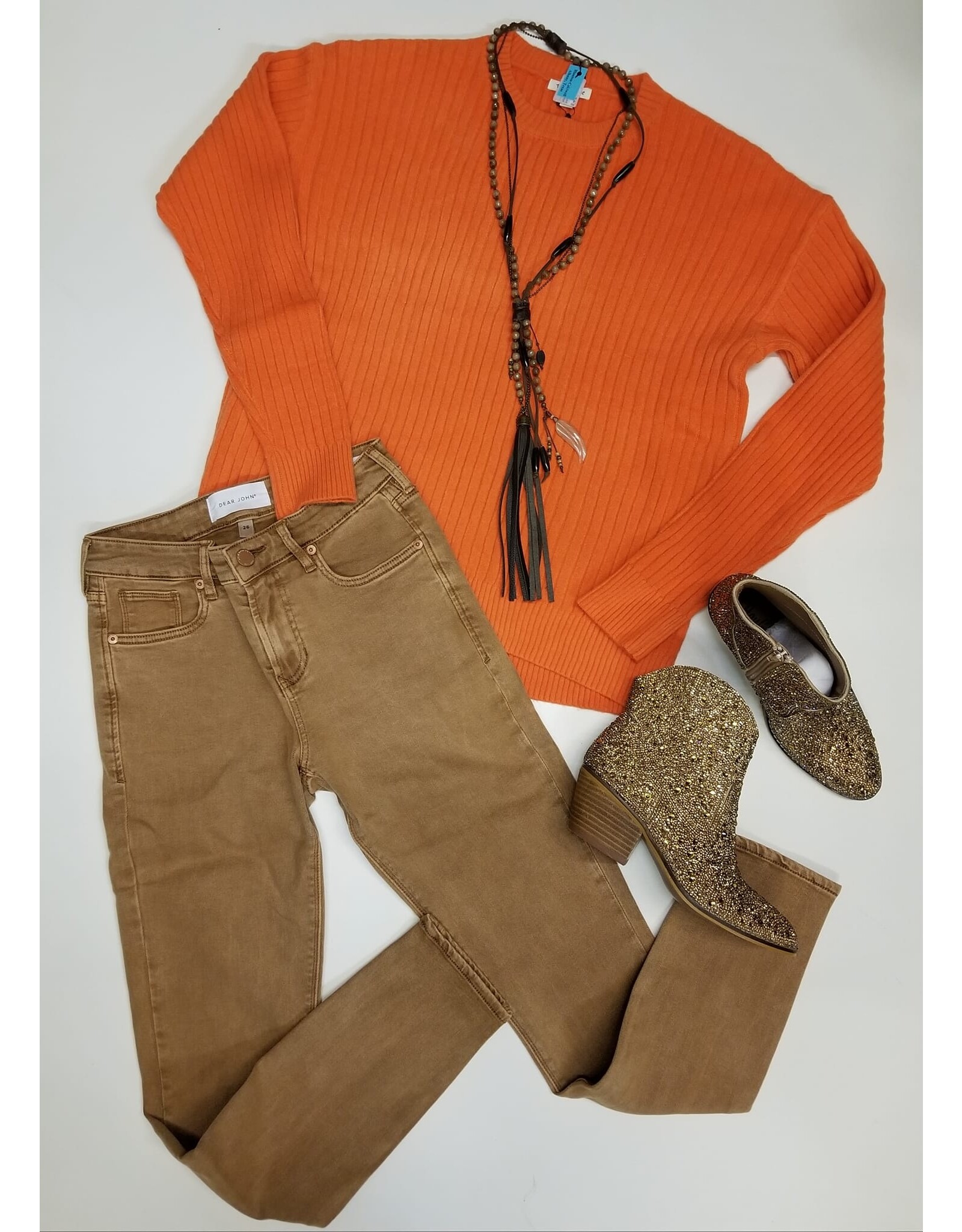 Willow Ribbed Drop Shoulder Sweater