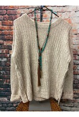 Ludovica Marled Yarn Rib Sweater