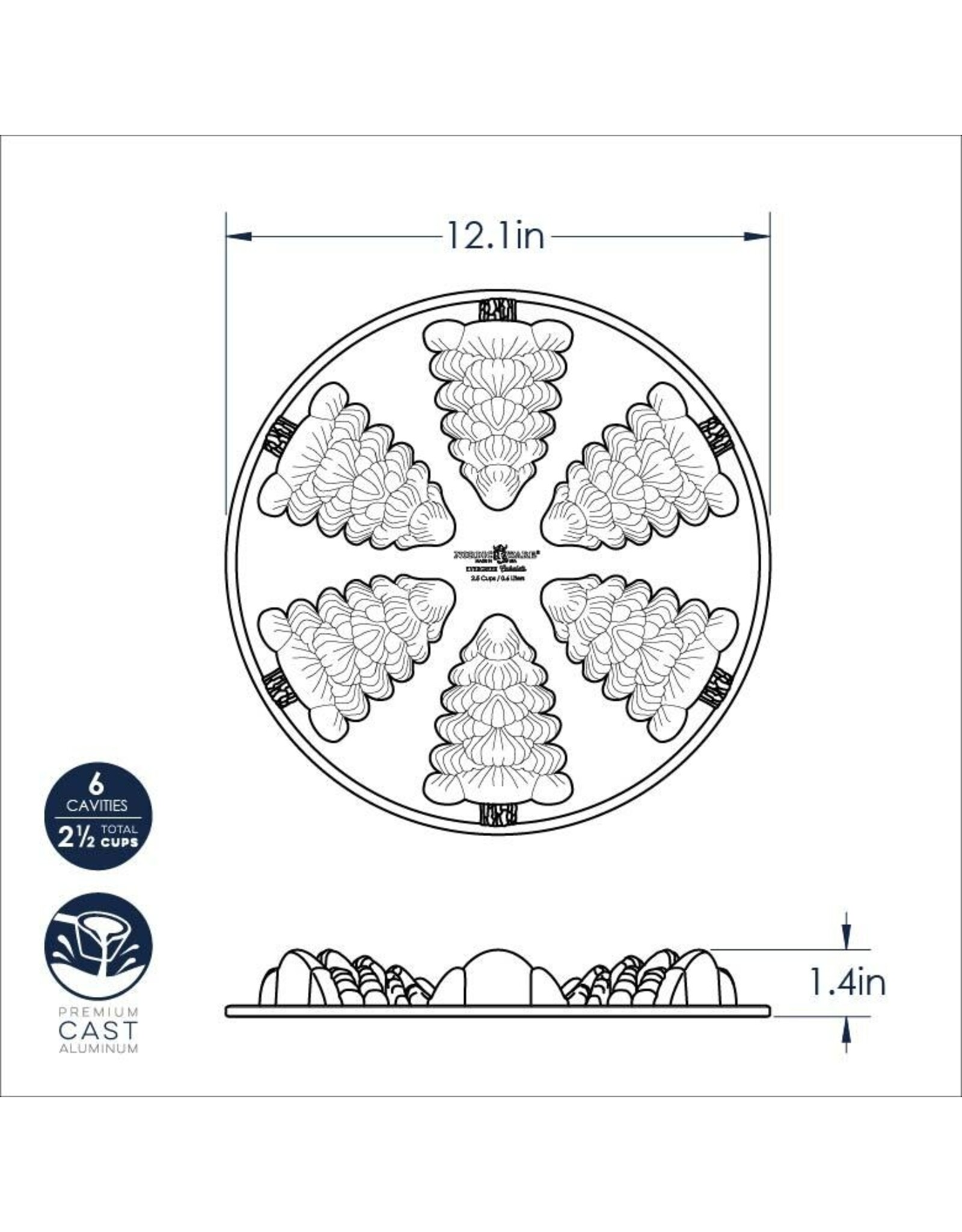 Nordic Ware Nordic Ware Evergreen Cakelet Pan
