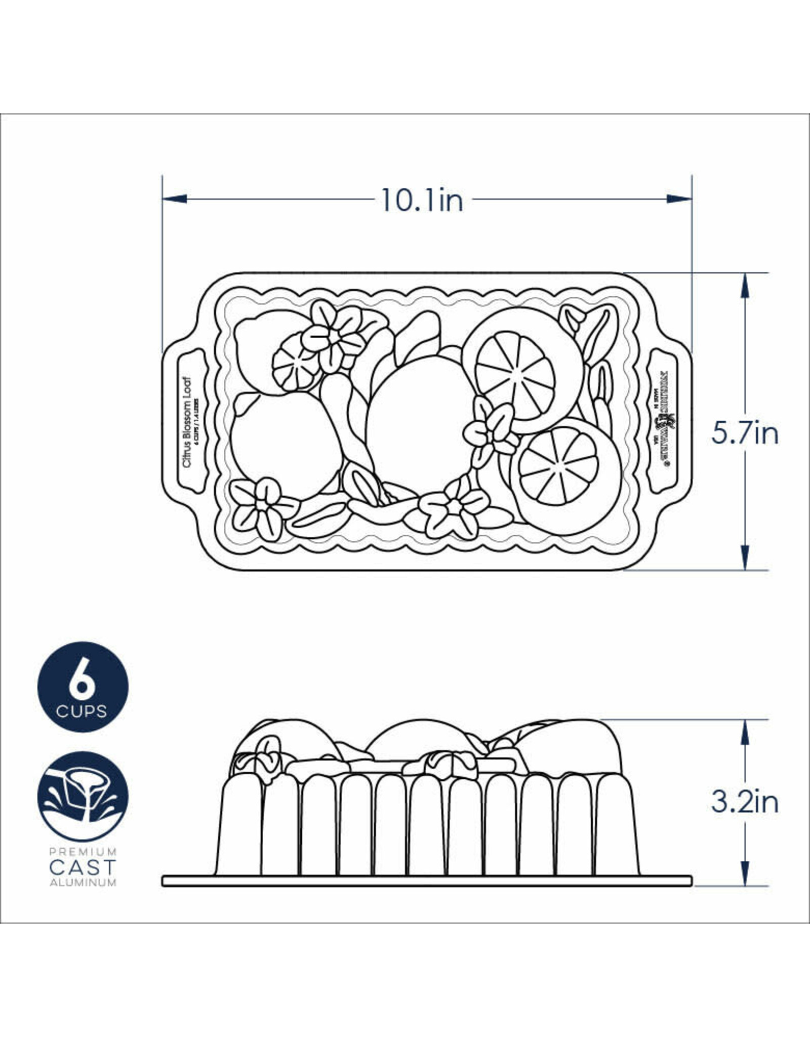 Nordic Ware Nordic Ware Citrus Blossom Loaf Pan