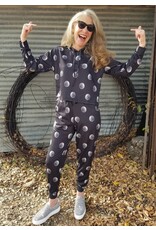 Rock & Roll Denim Concho Print Hoodie/Scrunchy