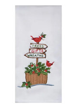 Home For Christmas Embroidered Towel