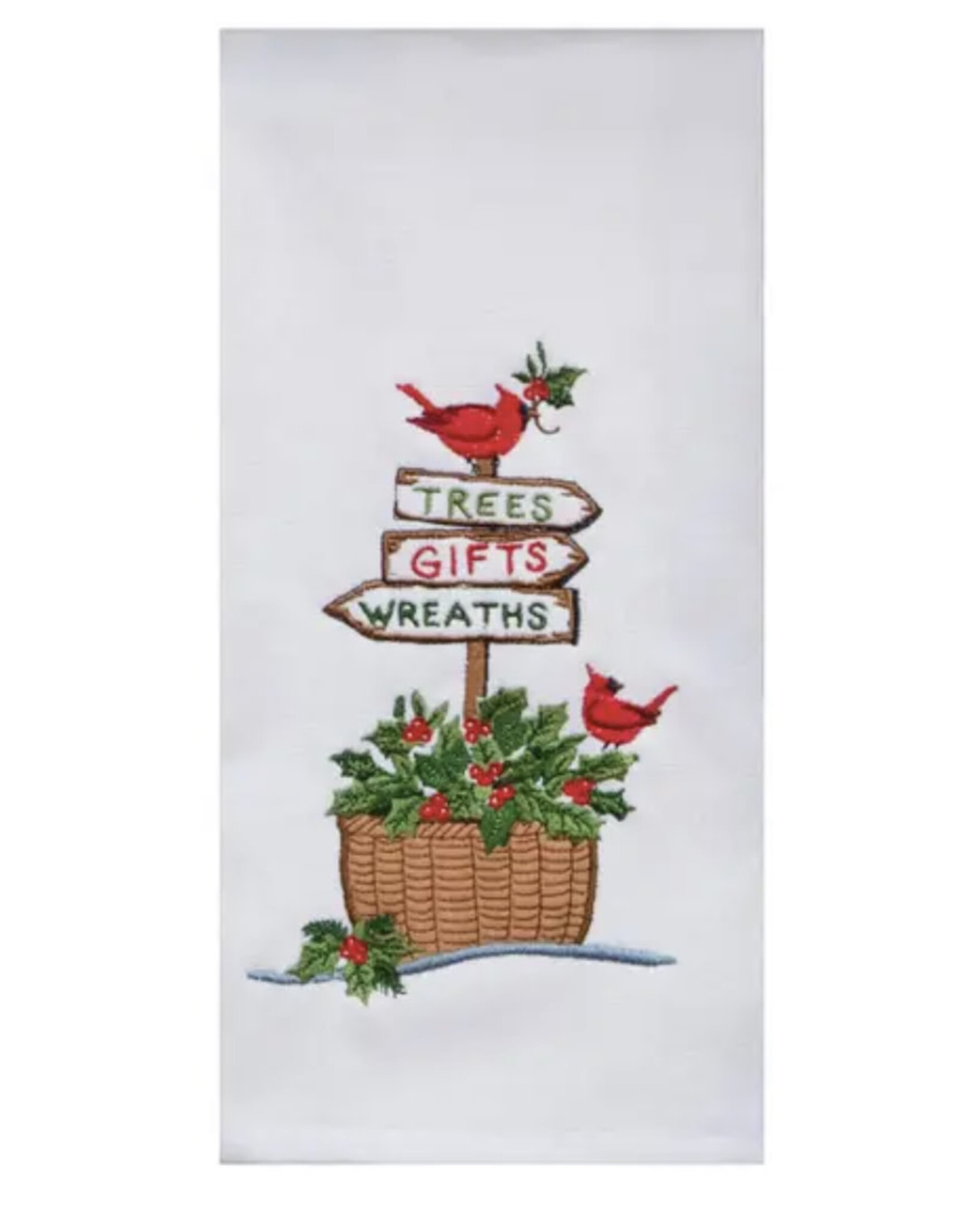 Home For Christmas Embroidered Towel