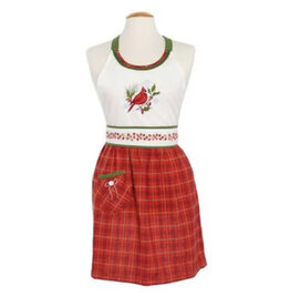 Cardinal & Holly Hostess Apron