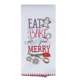 Eat Bake Merry Embroidered Flour Sack Towel