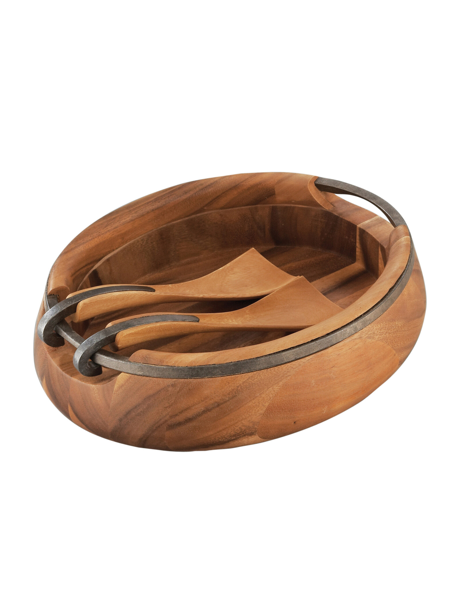 Nambe Nambe Anvil Salad Bowl with Servers