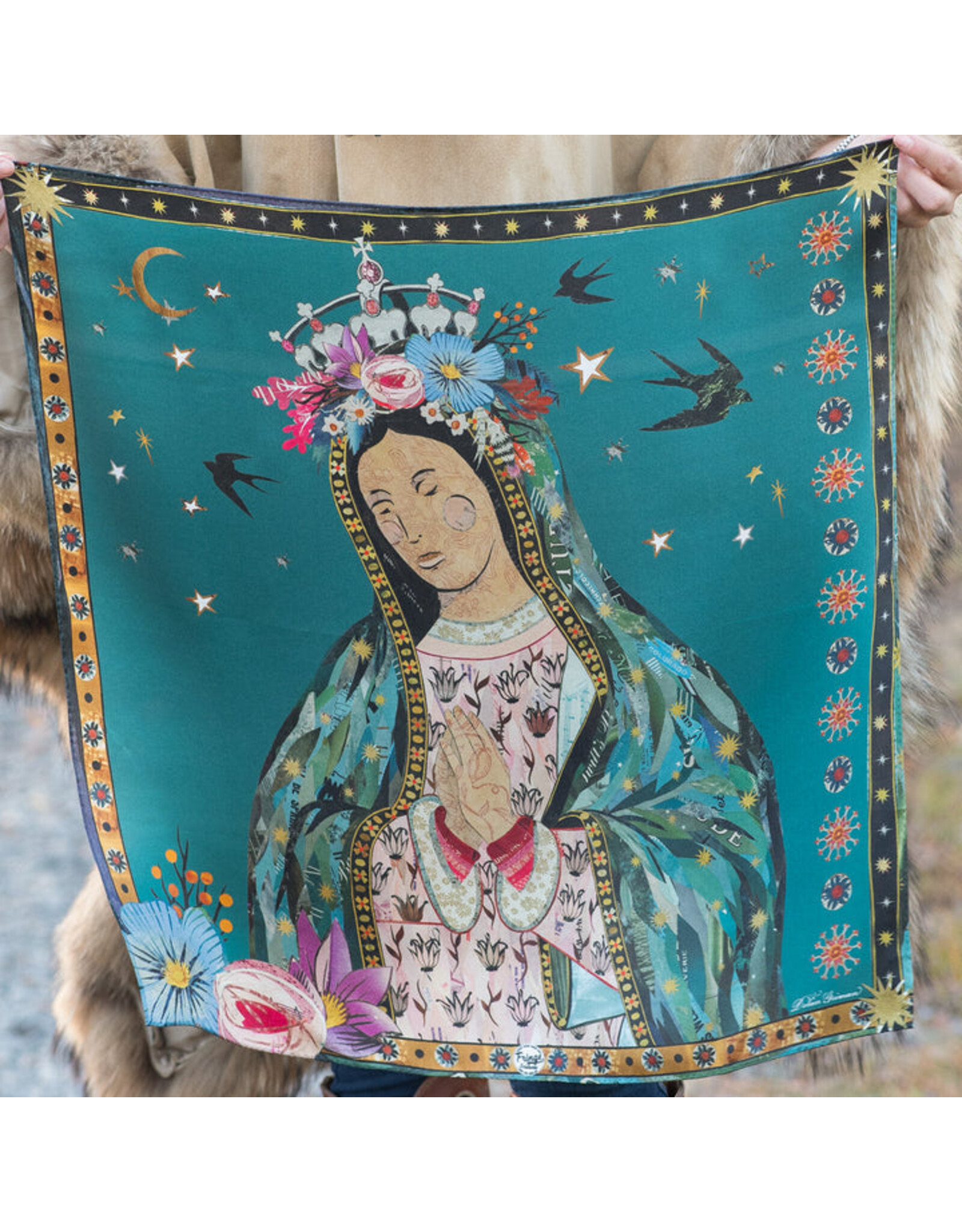 Fringe Scarves Fringe Lady of Guadalupe Shorty Jade