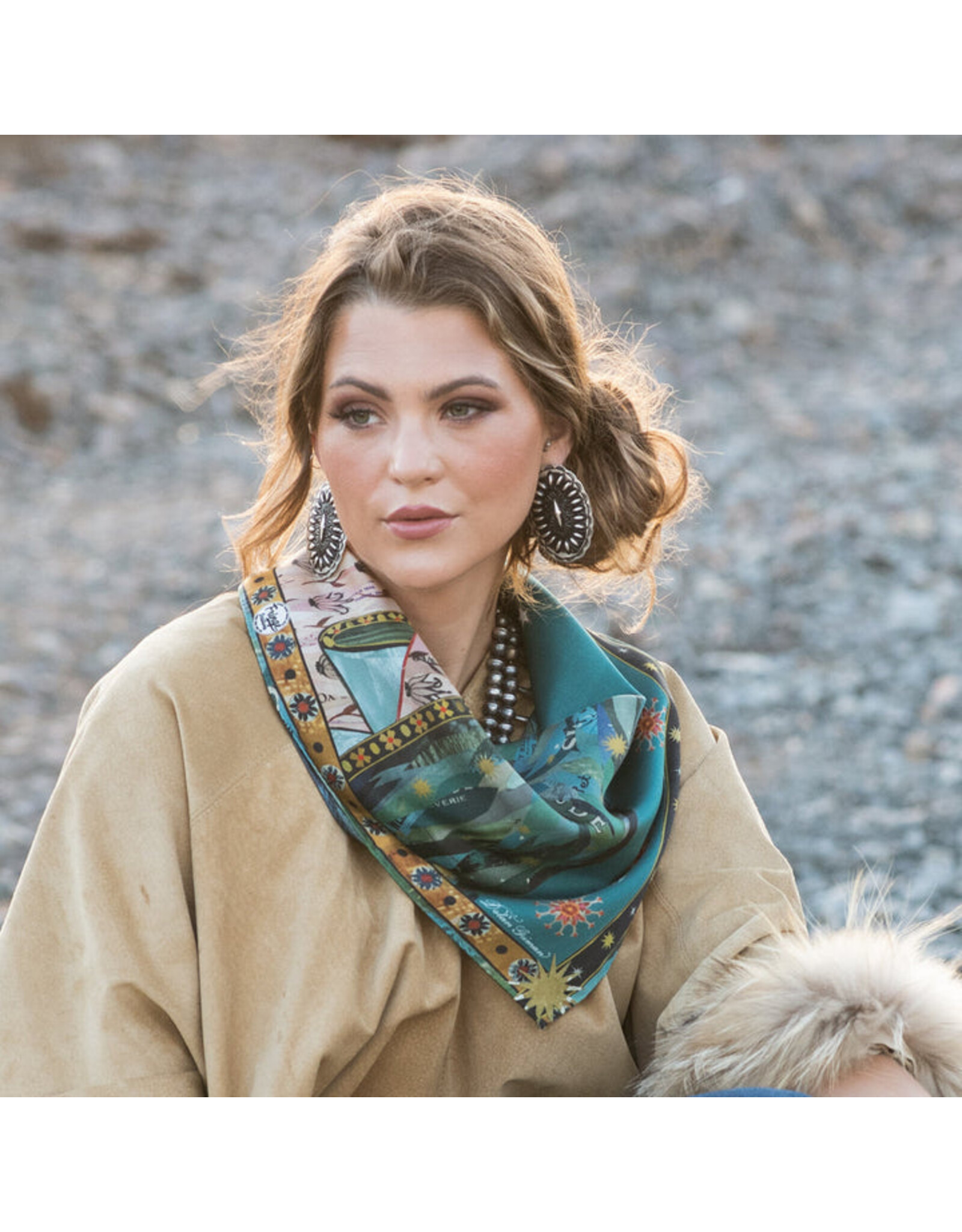 Fringe Scarves Fringe Lady of Guadalupe Shorty Jade