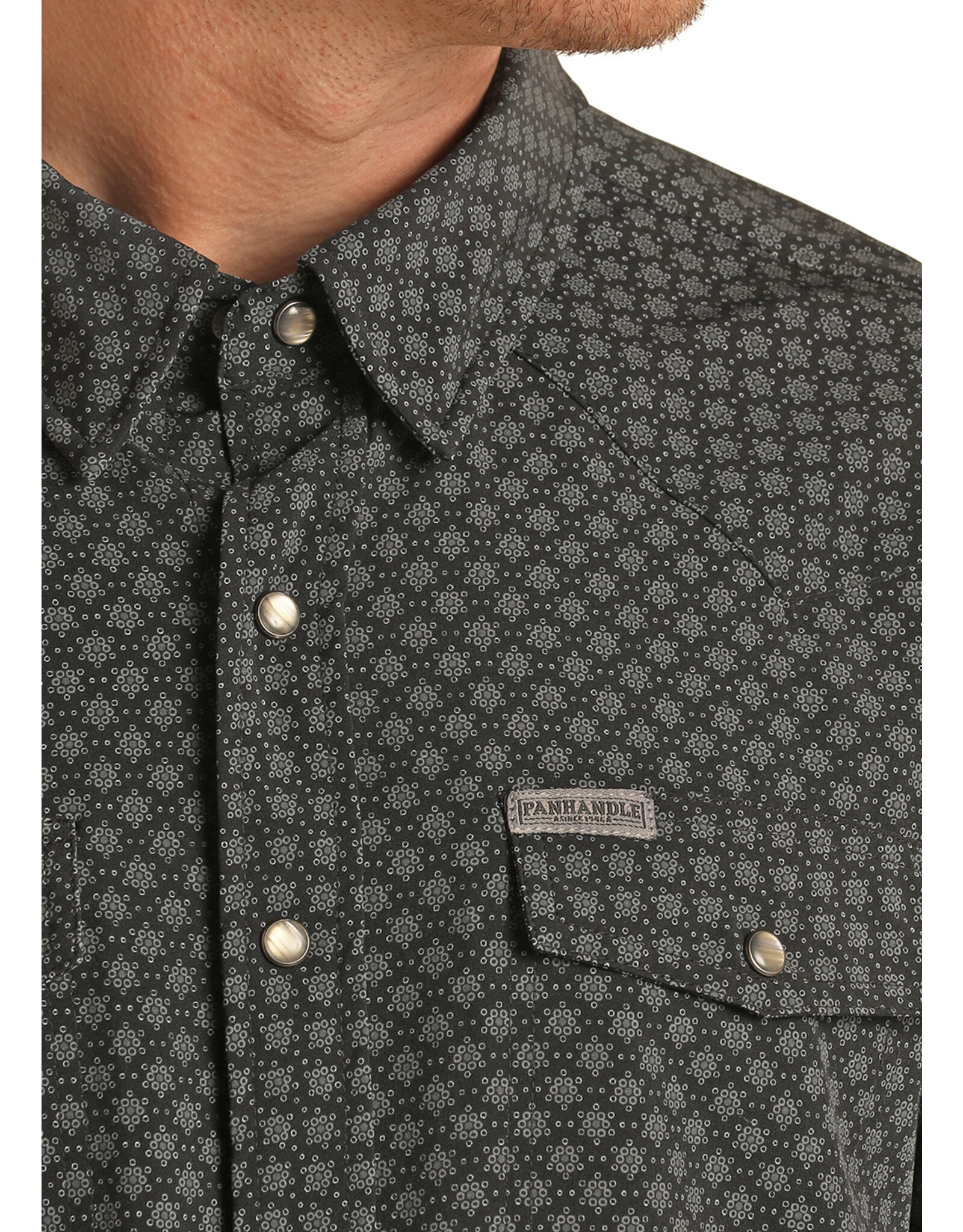 Panhandle Performance  Long Sleeve Geo Snap Shirt