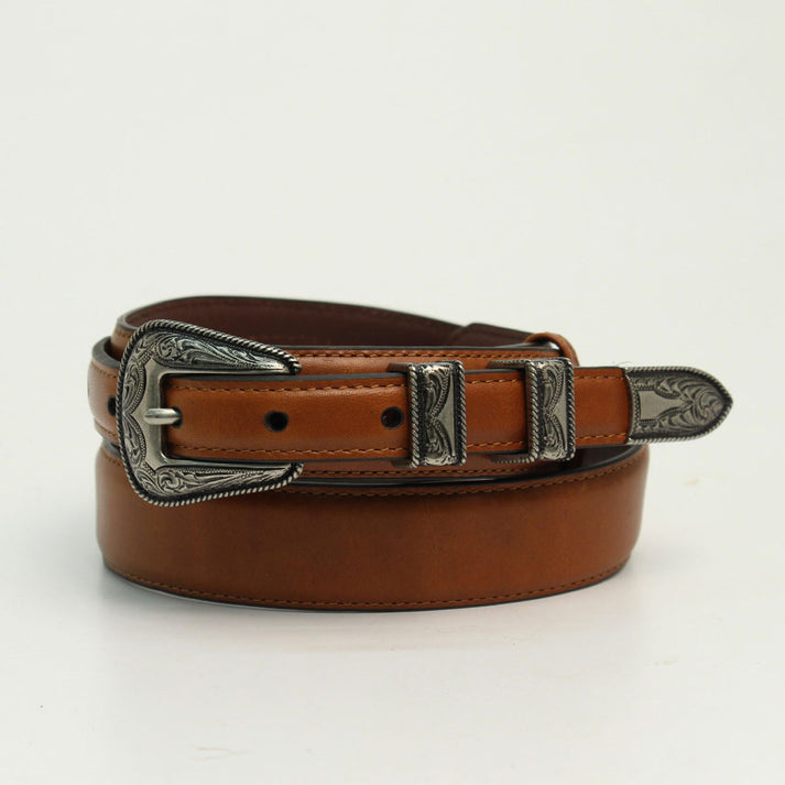 Nocona Genuine Leather Stitched Tapered Western Brown Belt size 38 N2417202 Nocona Men main image 4