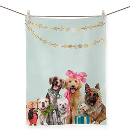 Holiday - Festive Puppy Tea Towel