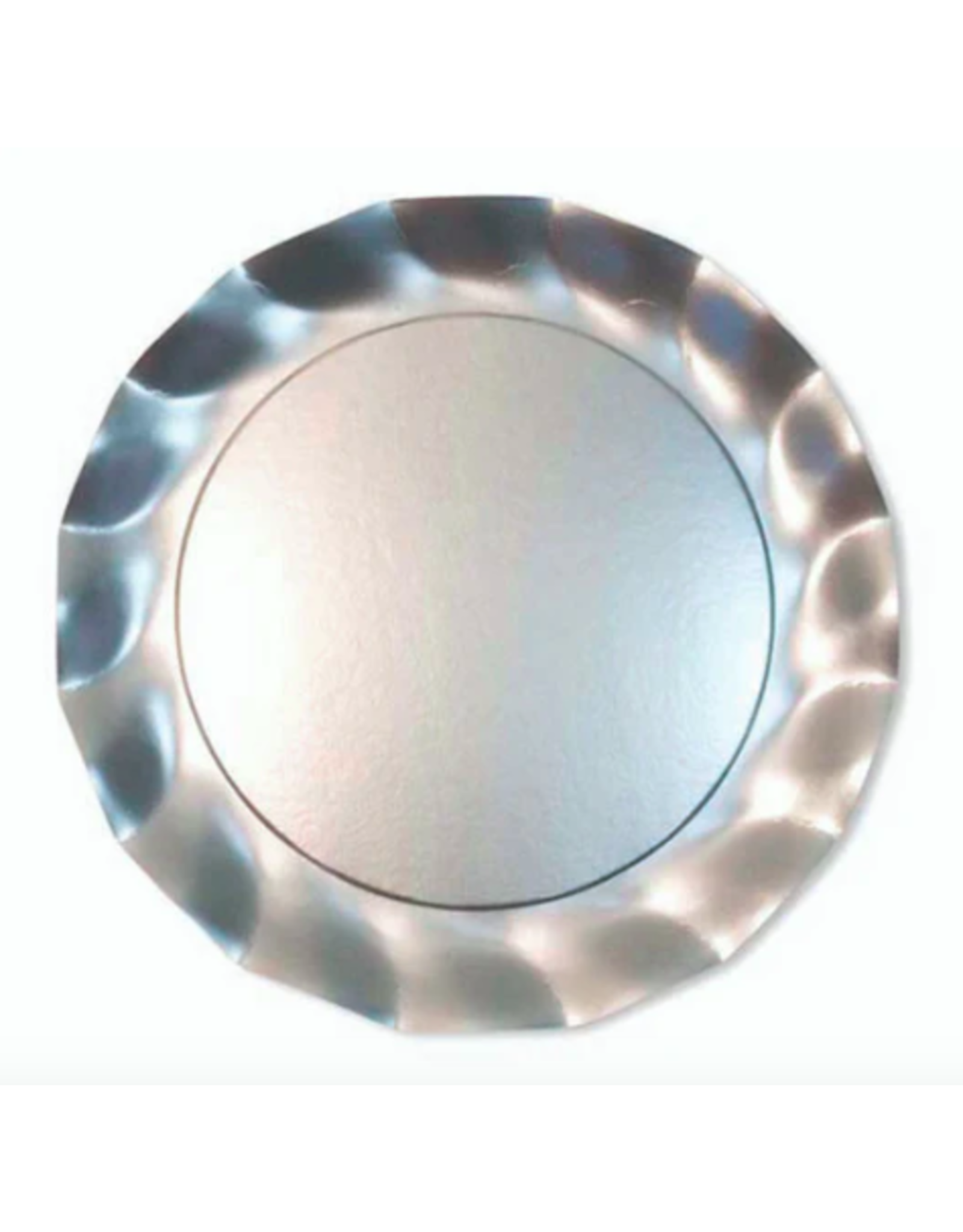 Satin Silver Wavy Salad Plates 8 pk.