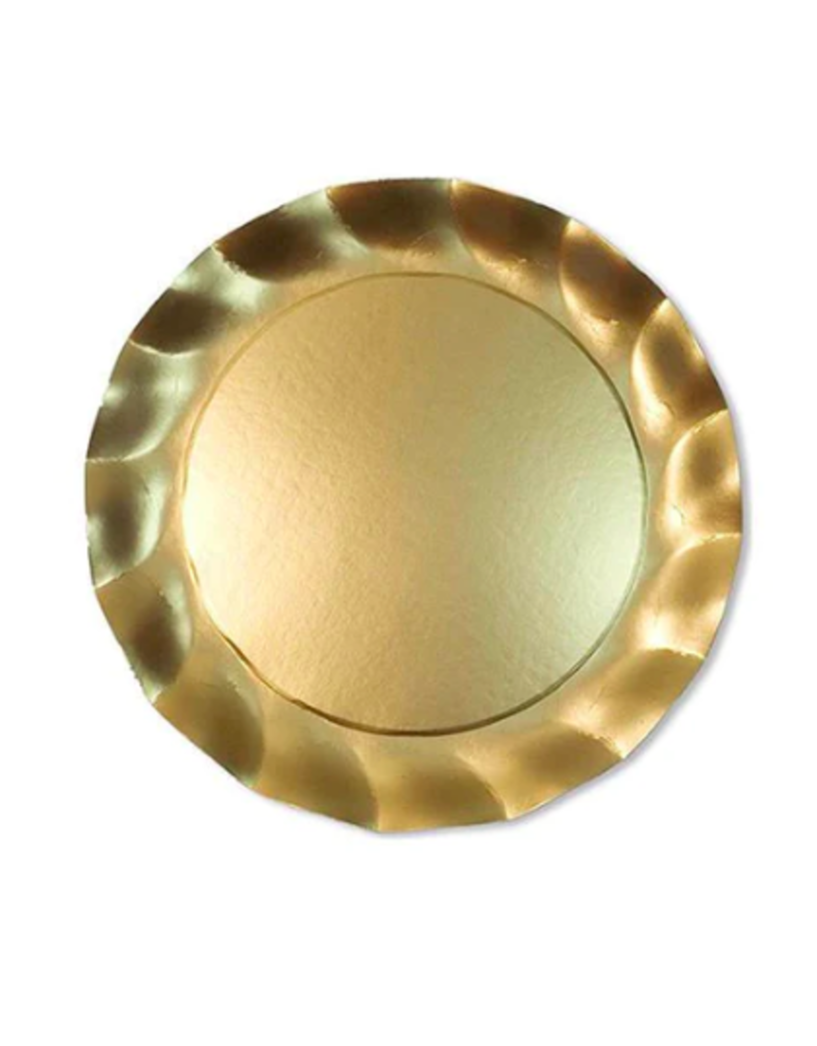 Wavy Dinner Plate Satin Gold 8 pk.