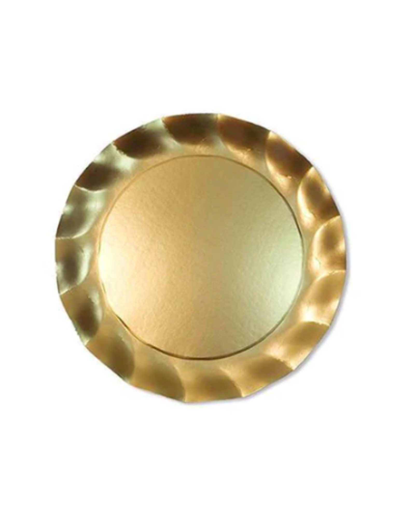 Wavy Salad Plate Satin Gold 8 pk.