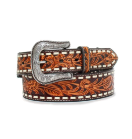 Ariat Floral Embossed Buck Lace Brown Belt
