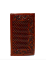 Ariat Ariat Rodeo Basket Weave Floral Embossed Tan Wallet Ariat Ariat Rodeo Basket Weave Floral Embossed Tan Wallet