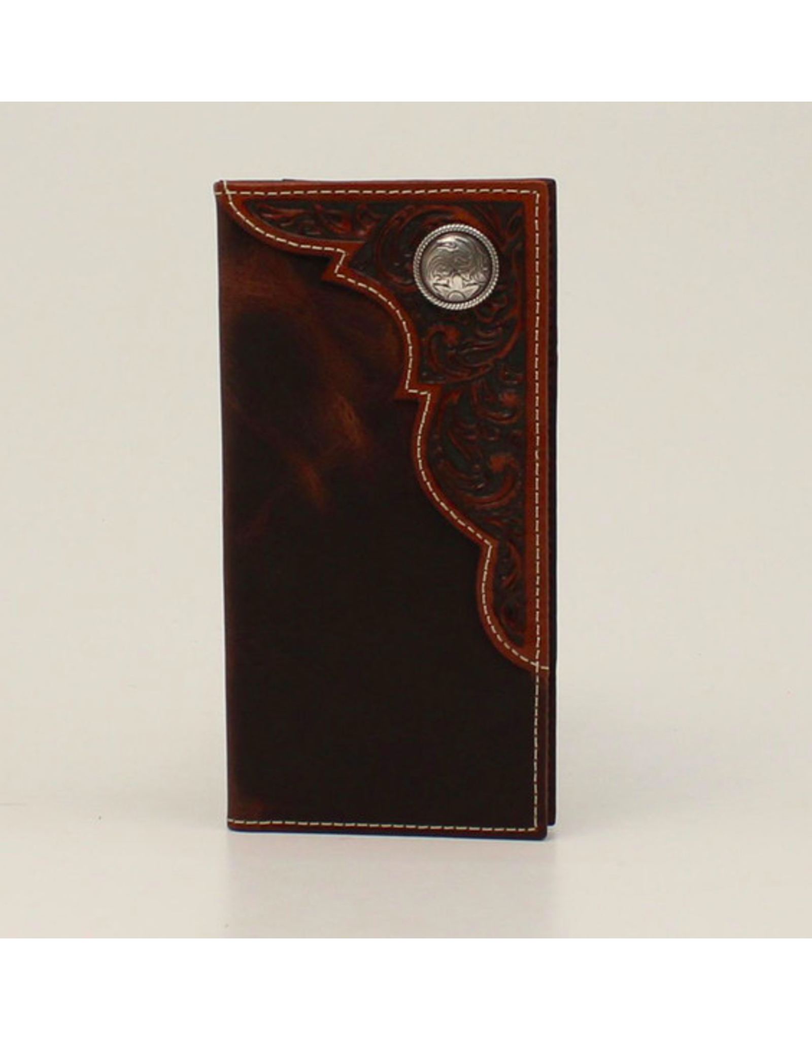 Ariat Ariat Youth Brown Rodeo Embroidered Wallet with Round Concho