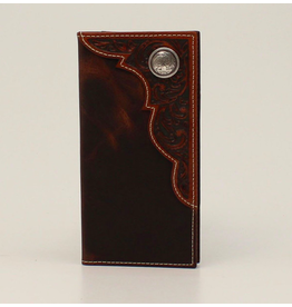 Ariat Ariat Youth Brown Rodeo Embroidered Wallet with Round Concho