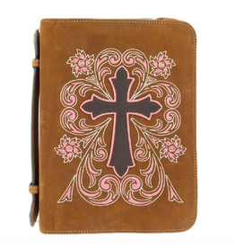 Large Cross Embroidered Bible Cover