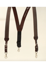 Nocona Gallus Chocolate Basket Weave Suspenders
