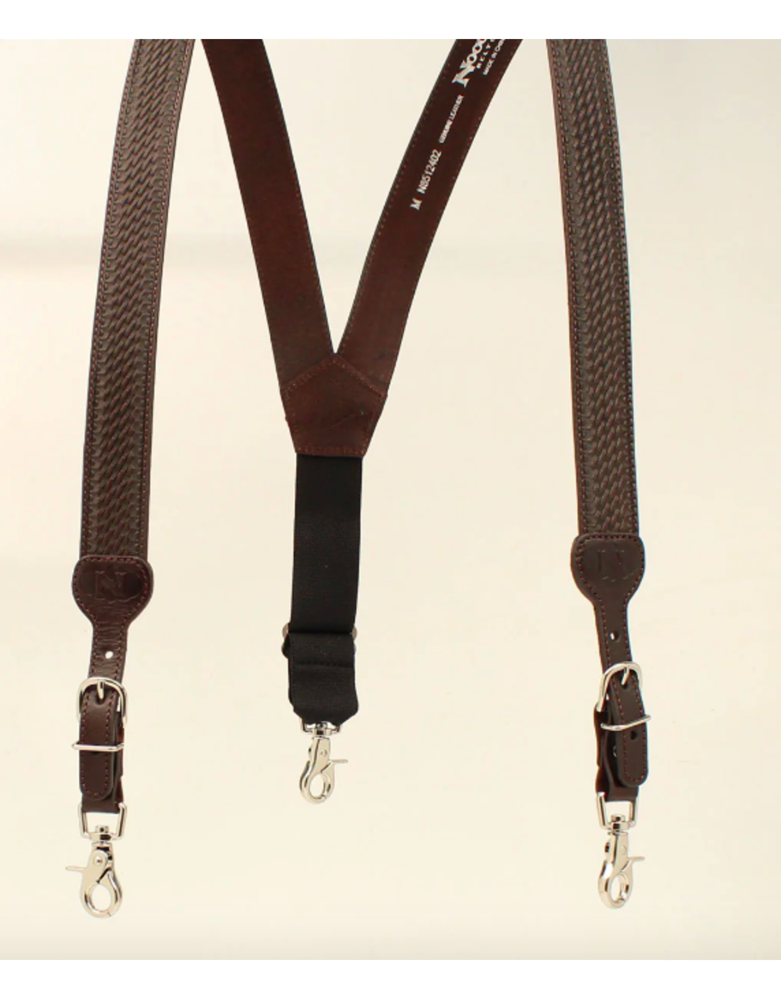 Nocona Gallus Chocolate Basket Weave Suspenders