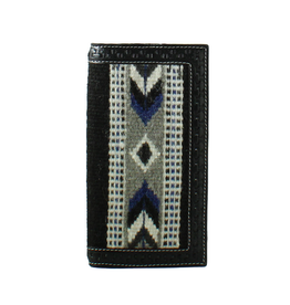 3D Woven Tooled Black Rodeo Wallet