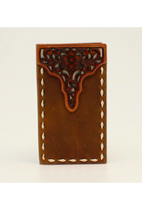 Ariat Ariat Floral Tooled Buck Stitch Rodeo Wallet