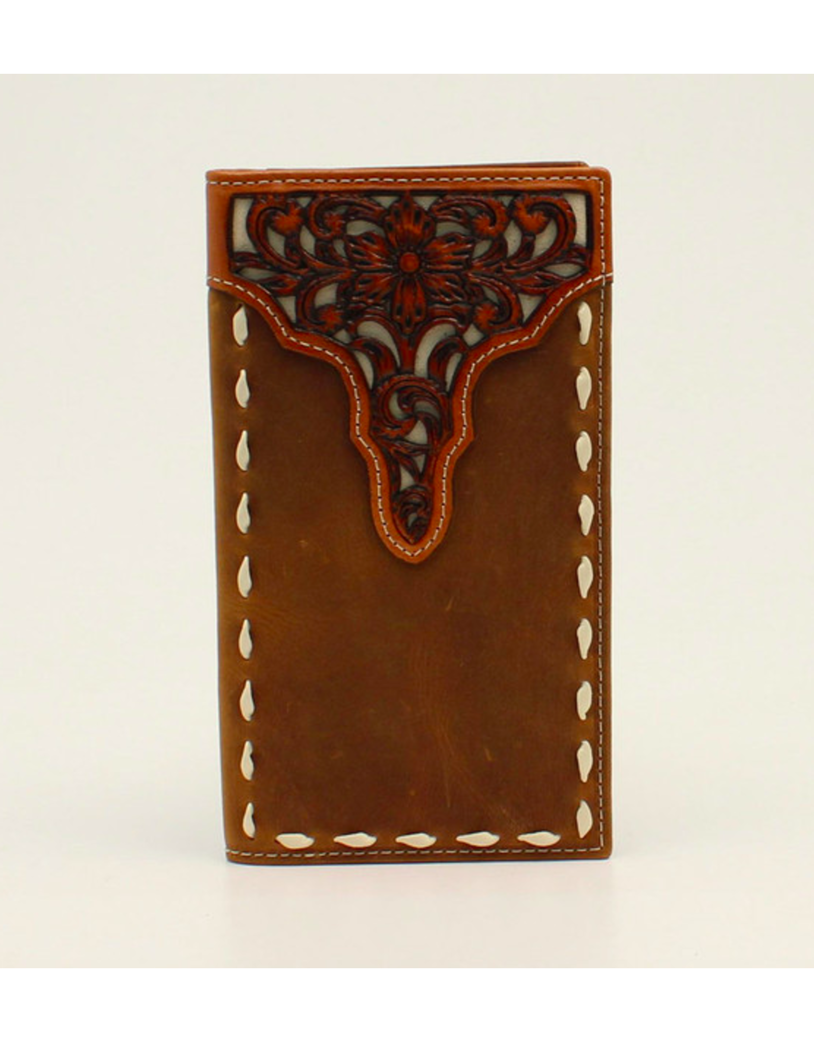 Ariat Ariat Floral Tooled Buck Stitch Rodeo Wallet