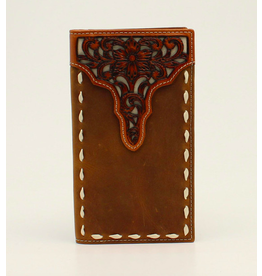 Ariat Ariat Floral Tooled Buck Stitch Rodeo Wallet