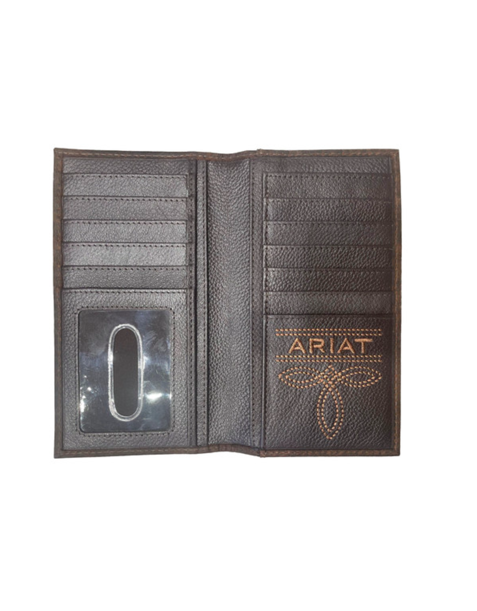 Ariat Ariat Floral Tooled Buck Stitch Rodeo Wallet