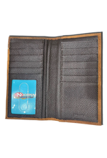 Nocona Pierced Overlay Lacing Rodeo Wallet