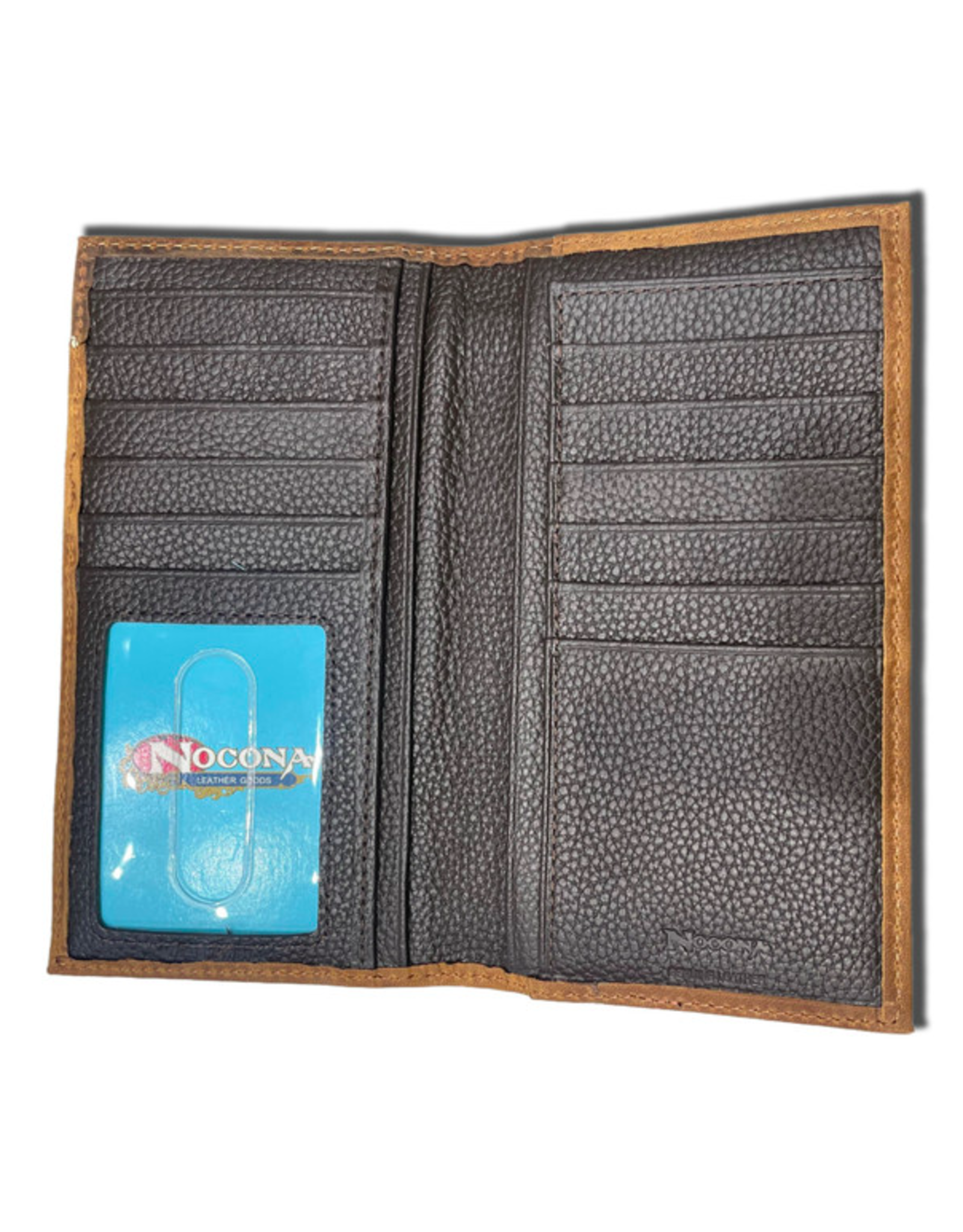 Nocona Pierced Overlay Lacing Rodeo Wallet