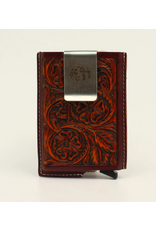 3D Brown Tooled Smart Wallet