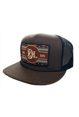Red Dirt Designs Red Dirt Hat The Cuban- Chocolate/ Black Black Rope